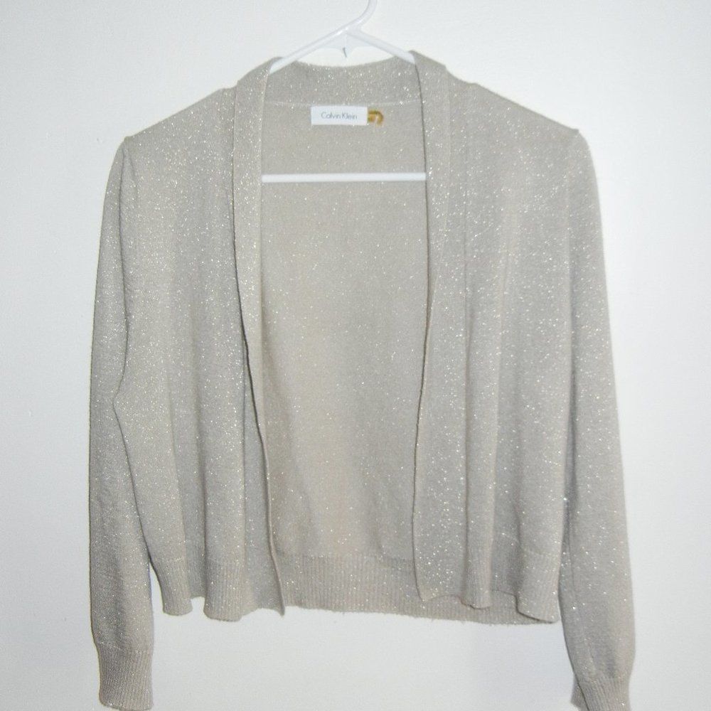 Gold Calvin Klein Cardigan Sweater